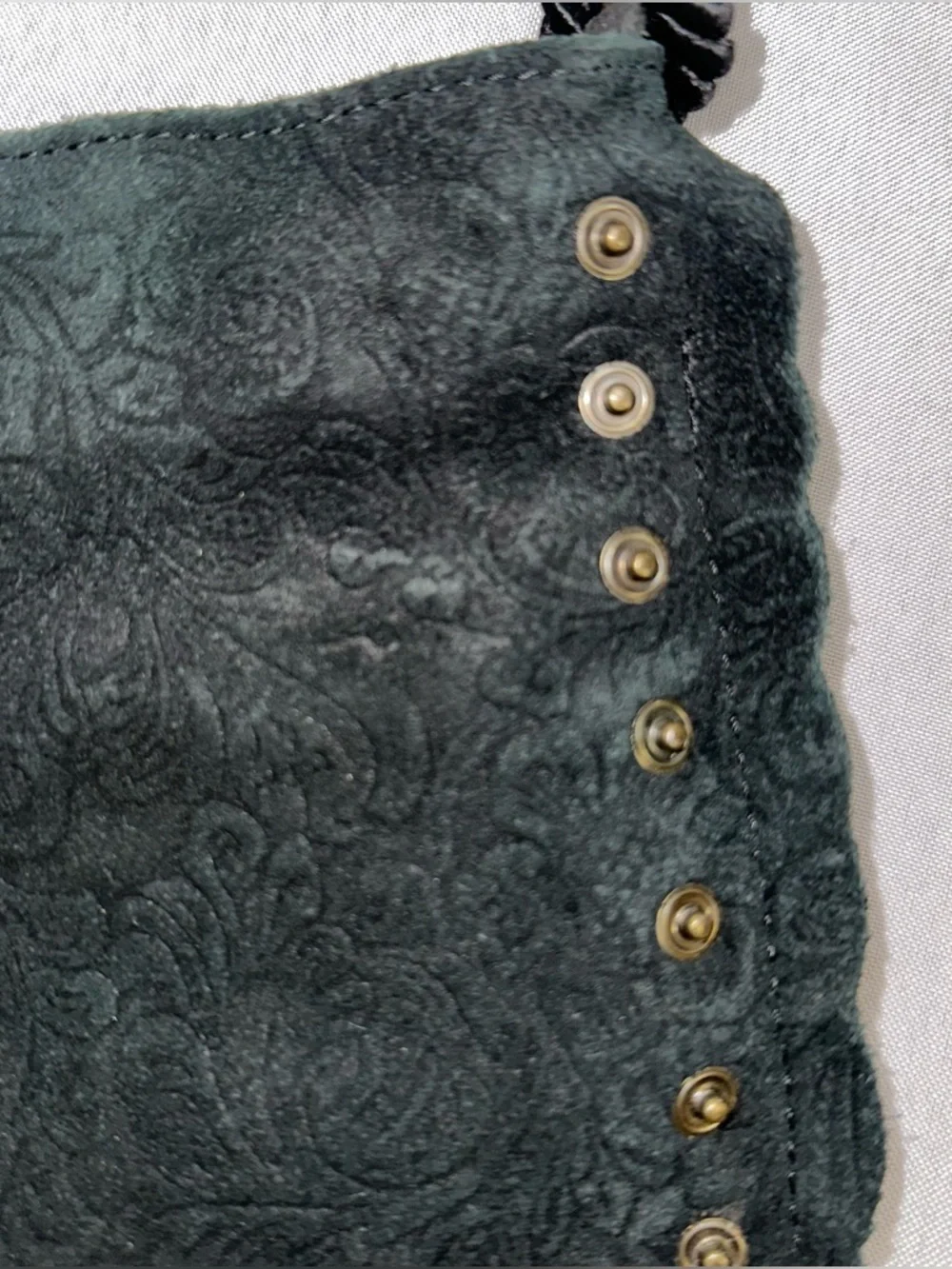 Olsen Europe Leather Tooled Crossbody Purse Festival Western Country Sturdy - Picture 4 of 11